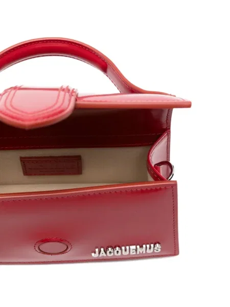 Geanta de piele Jacquemus din piele roșu
