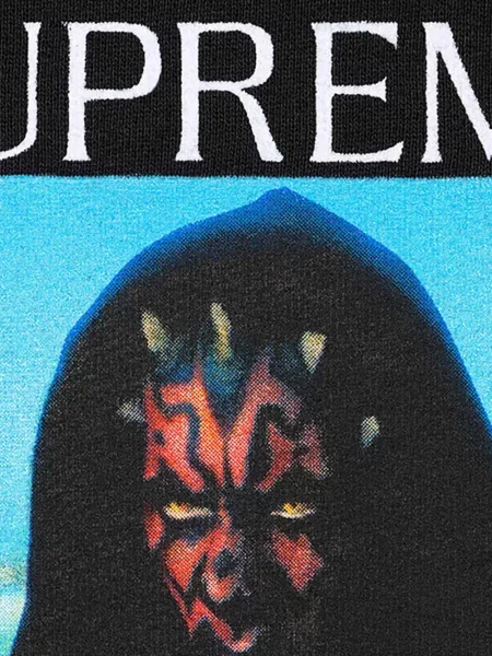 Hanorac cu glugă Supreme cu imagine negru