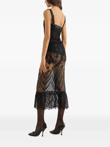 Top Dolce & Gabbana din dantelă negru