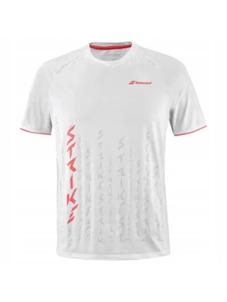 Koszulka tenisowa Babolat Strike Crew Neck Tee biała