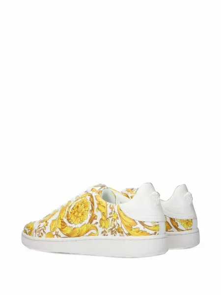Sneakerși Versace din piele cu imagine alb