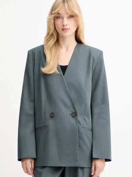 IRO sacou din lână cu doua rânduri de uni gri