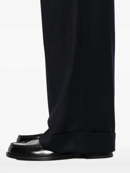 Pantaloni Berwich plisate albastru