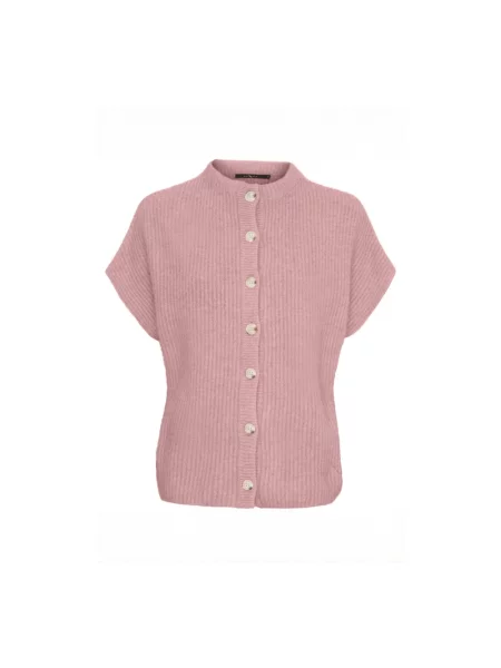 Kardigan Btfcph bez rękawów z kaszmiru różowy