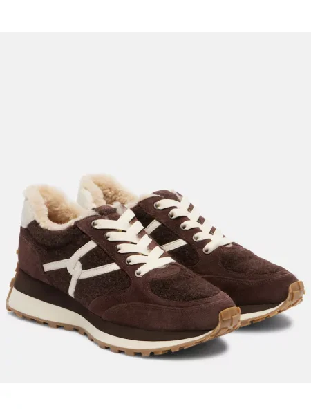 Sneakerși Veronica Beard din piele de căprioară maro