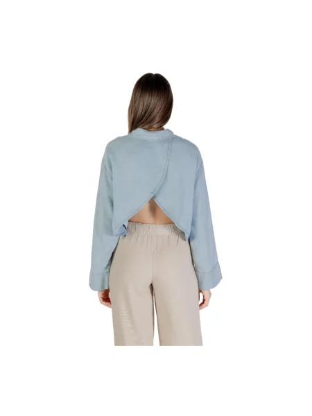 ONLY Bluzki Kobieta S Denim Klasyczna Koszula Denimowa niebieski