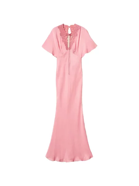 Rochie maxi Twinset scurtă de costum roz