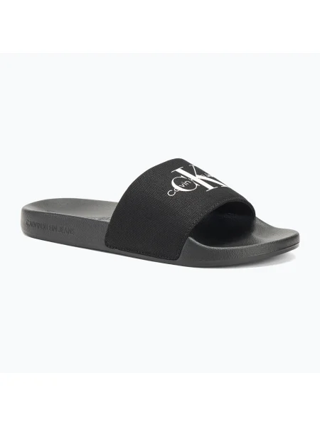 Мъжки чехли Calvin Klein Slide Monogram Cv black/bright white бяло