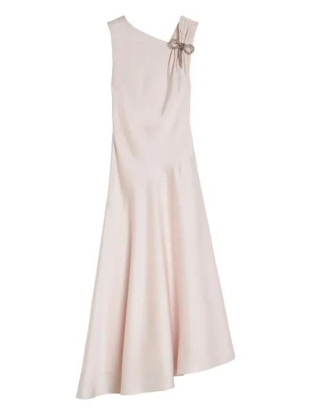 Rochie de seară Jil Sander cu funde de costum roz