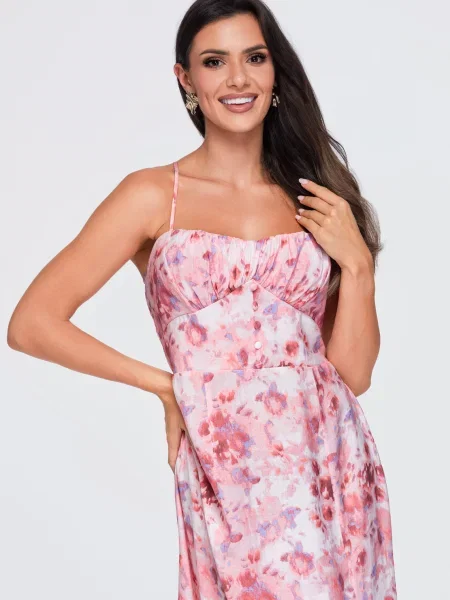 Rochie maxi Ombre alb