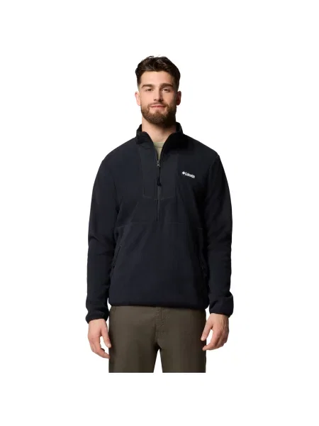 Fleece félig cipzáras fleece melegítő felső Columbia fekete