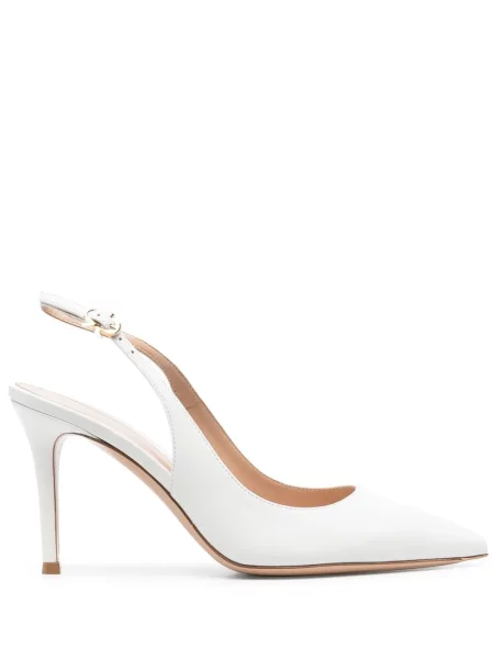 Pantofi cu toc Gianvito Rossi slingback alb