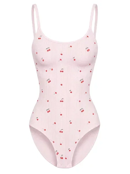 Cfab Alakformáló body Jacquard Shapewear mit Slip pasztell-rózsaszín rózsaszín