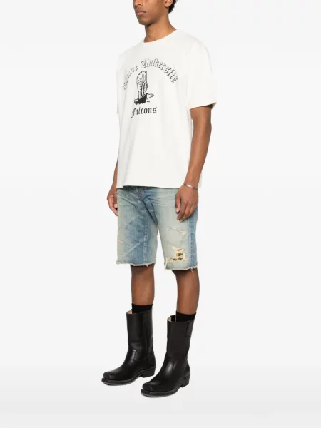 Tricou Rhude cu imagine alb