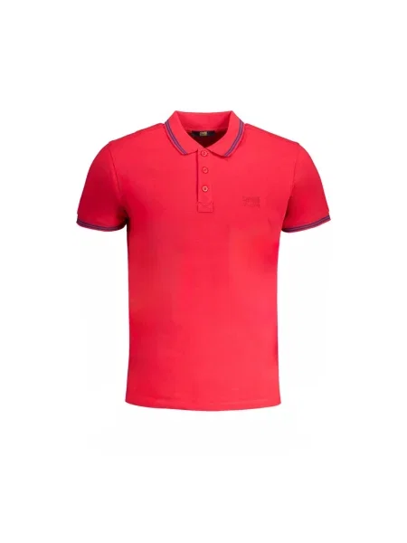 Koszulka polo Cavalli Class z krótkim rękawem niebieska