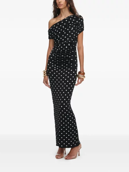 Rochie maxi Self-portrait cu buline de costum negru