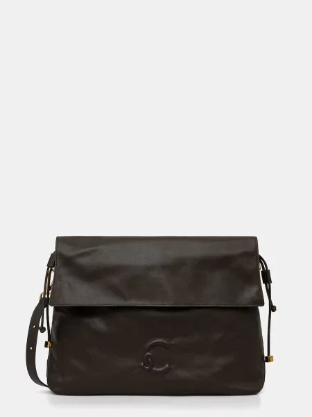 Coccinelle geantă crossbody pentru femei din piele verde