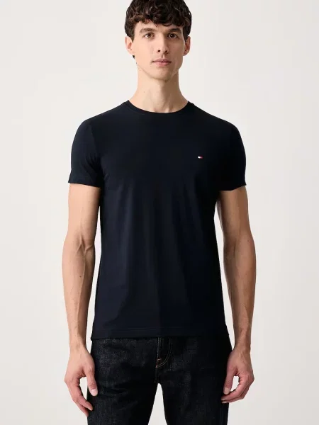 Tommy Hilfiger T-shirt z bawełną granatowa