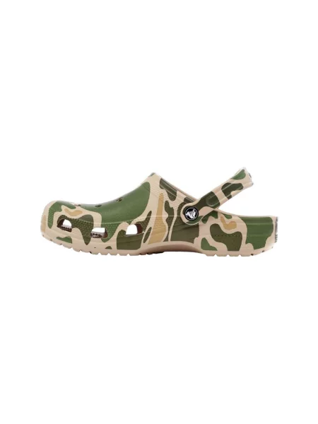 Klasične natikače Crocs s printom s camo uzorkom smeđa