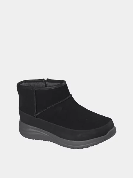 Кожаные сапоги Skechers черные