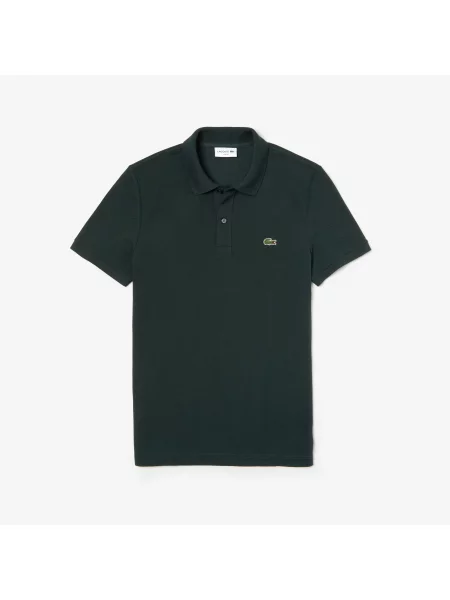 Lacoste Koszulka Polo Slim Fit Petit Piqué zielona