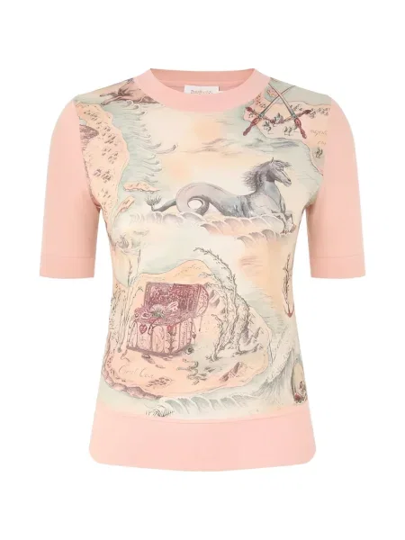 Tricou Zimmermann cu imagine scurt roz