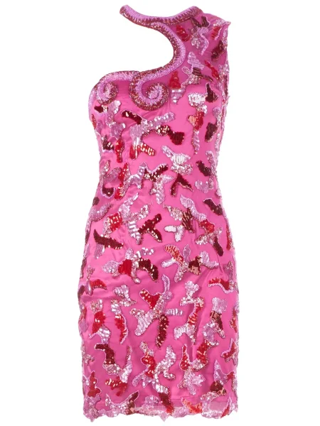 Rochie Georges Mak cu un umăr gol de costum roz