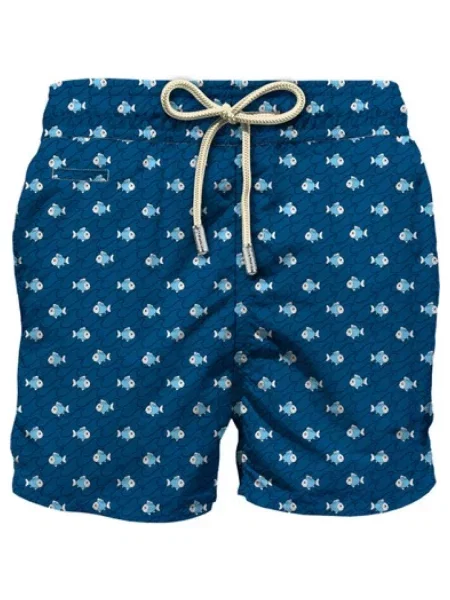 Lniany strój kąpielowy Ottodame niebieski