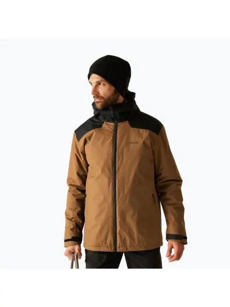 Férfi esőkabát REGATTA Thornridge nut brown/black. Méret: XL fekete