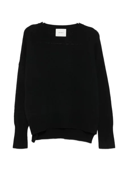 Pulover Lisa Yang cu decolteu rotund negru