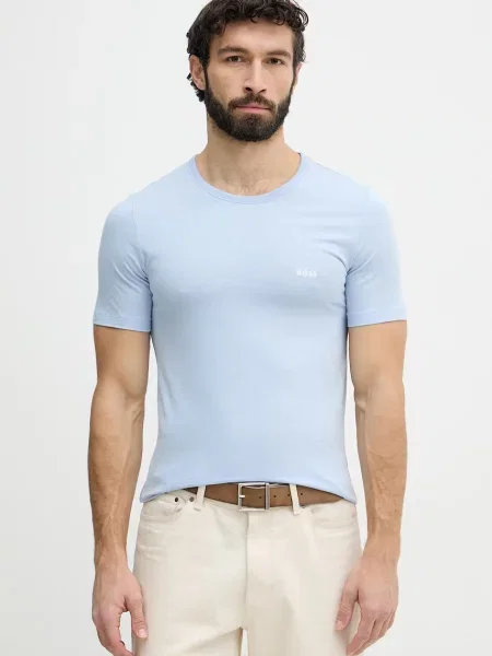 T-shirt krój regular fit w Zestaw 3 szt. z czystej Boss biała