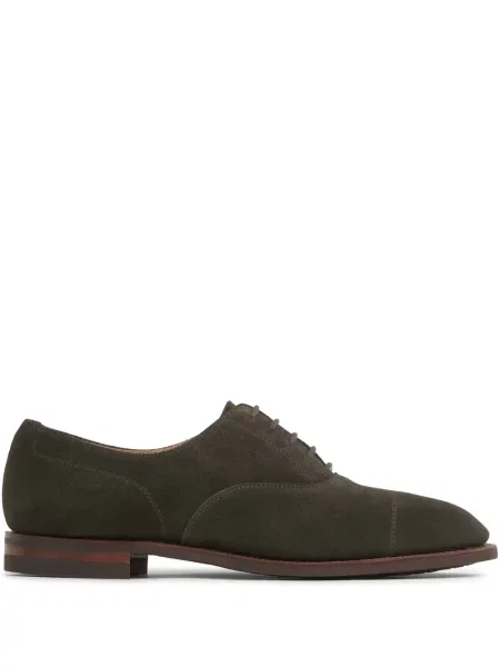 Oxford Crockett & Jones din piele de căprioară verde