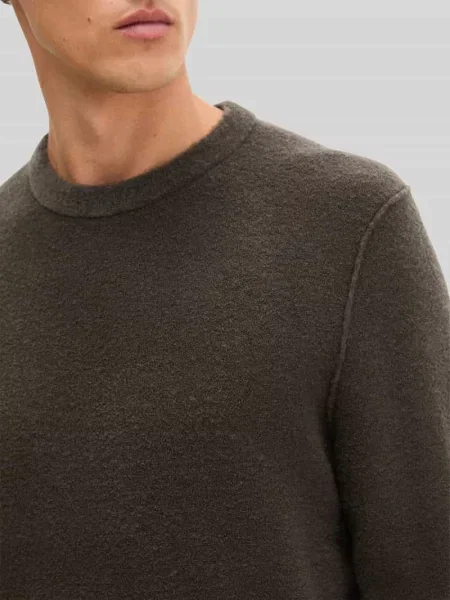 Sweter z mieszanki bawełny o miękkim fakturowanym wyglądzie Marc O'polo