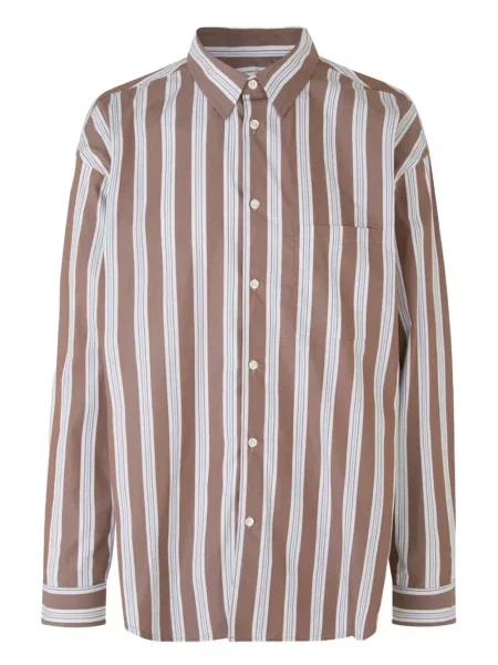 Cămașă Samsøe Samsøe cu dungi negru