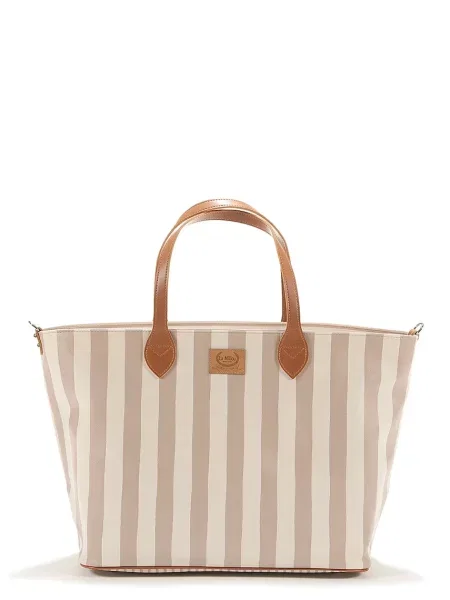 La Millou torba STRIPES BEIGE beżowa
