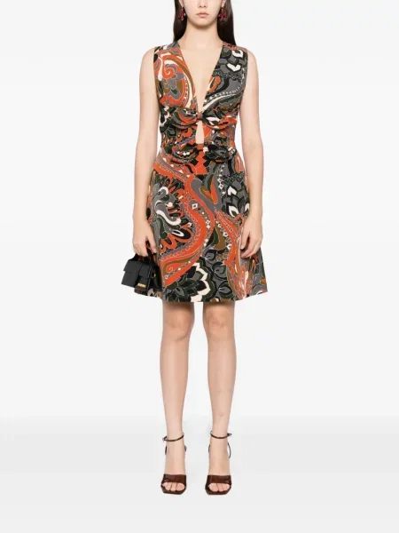 Rochie Blaklace cu model paisley de costum portocaliu