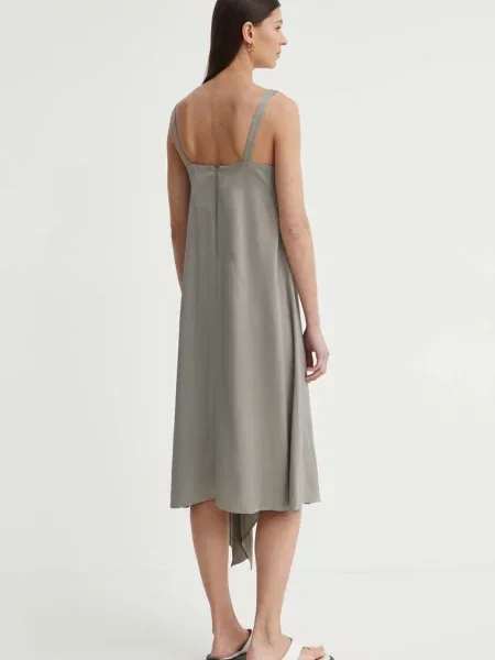 AERON rochie ARRAY midi evazati gri