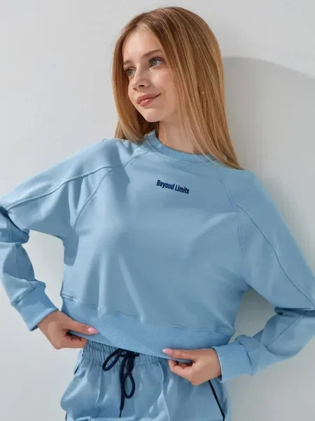 Дитячий Світшот LAWA бавовна/поліестер/еластан блакитний