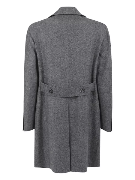 Palton Tagliatore cu model herringbone gri