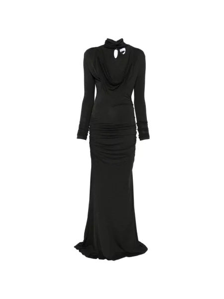 Rochie Blumarine drapată de costum gri