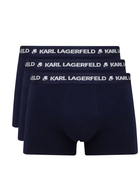 Férfi boxeralsó KARL LAGERFELD Logo Trunk 3 pár navy. Méret: L kék