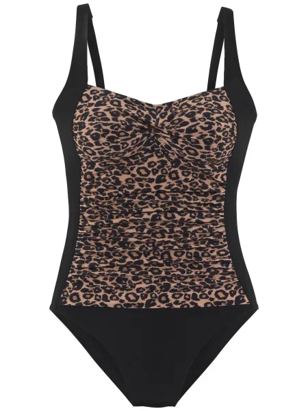 VIVANCE Enodelne kopalke pikčasto rjava črna