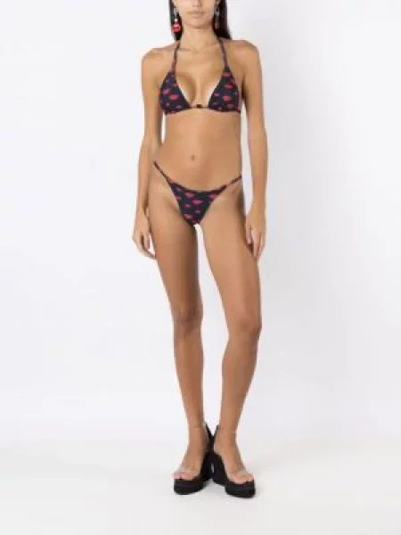 Raštuotas bikinis Amir Slama juoda
