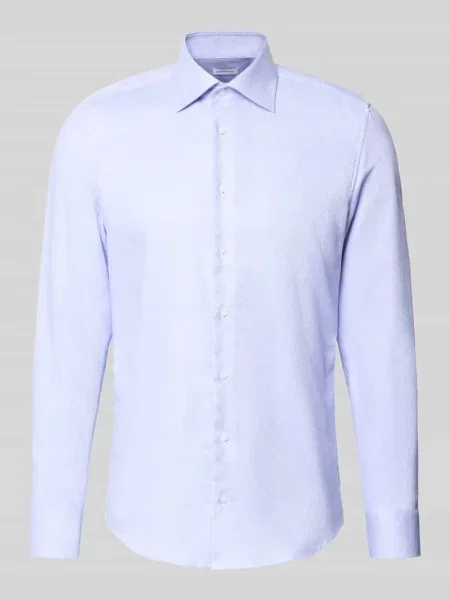 Koszula biznesowa o kroju slim fit z czystej bawełny Seidensticker błękitna