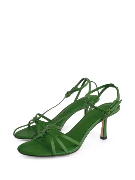 Sandale Studio Amelia din piele cu bretele verde