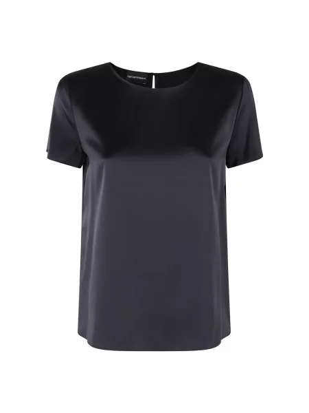 Satynowa bluzka Emporio Armani niebieska