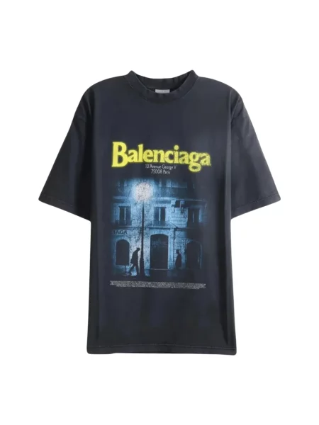 Koszulka Balenciaga z nadrukiem czarna