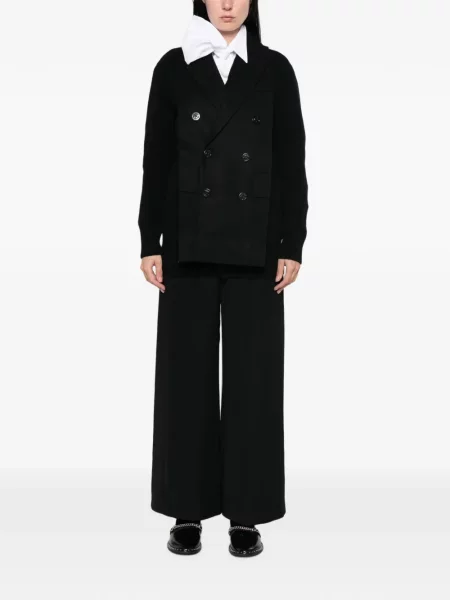 Двуредна жилетка Sacai черно