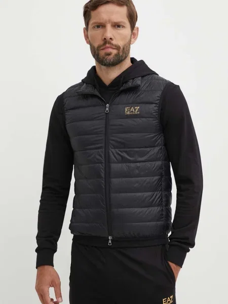 Emporio Armani Vestă elegantă PNGPZ negru