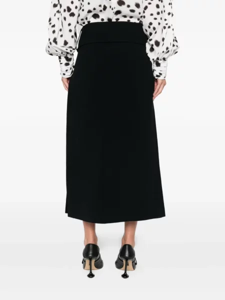 Fusta mini Rowen Rose cu cataramă negru
